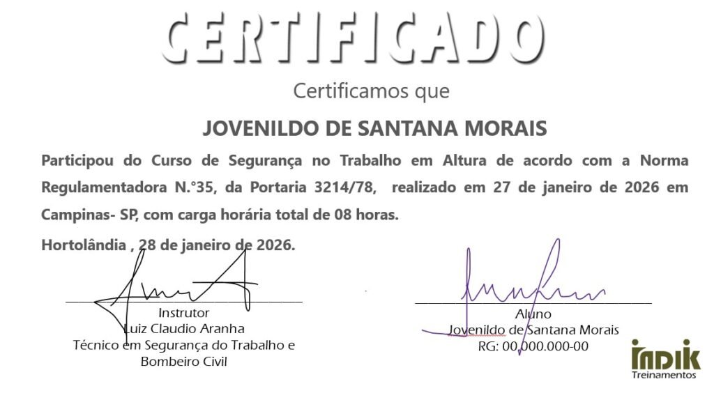 Certificado nr35
